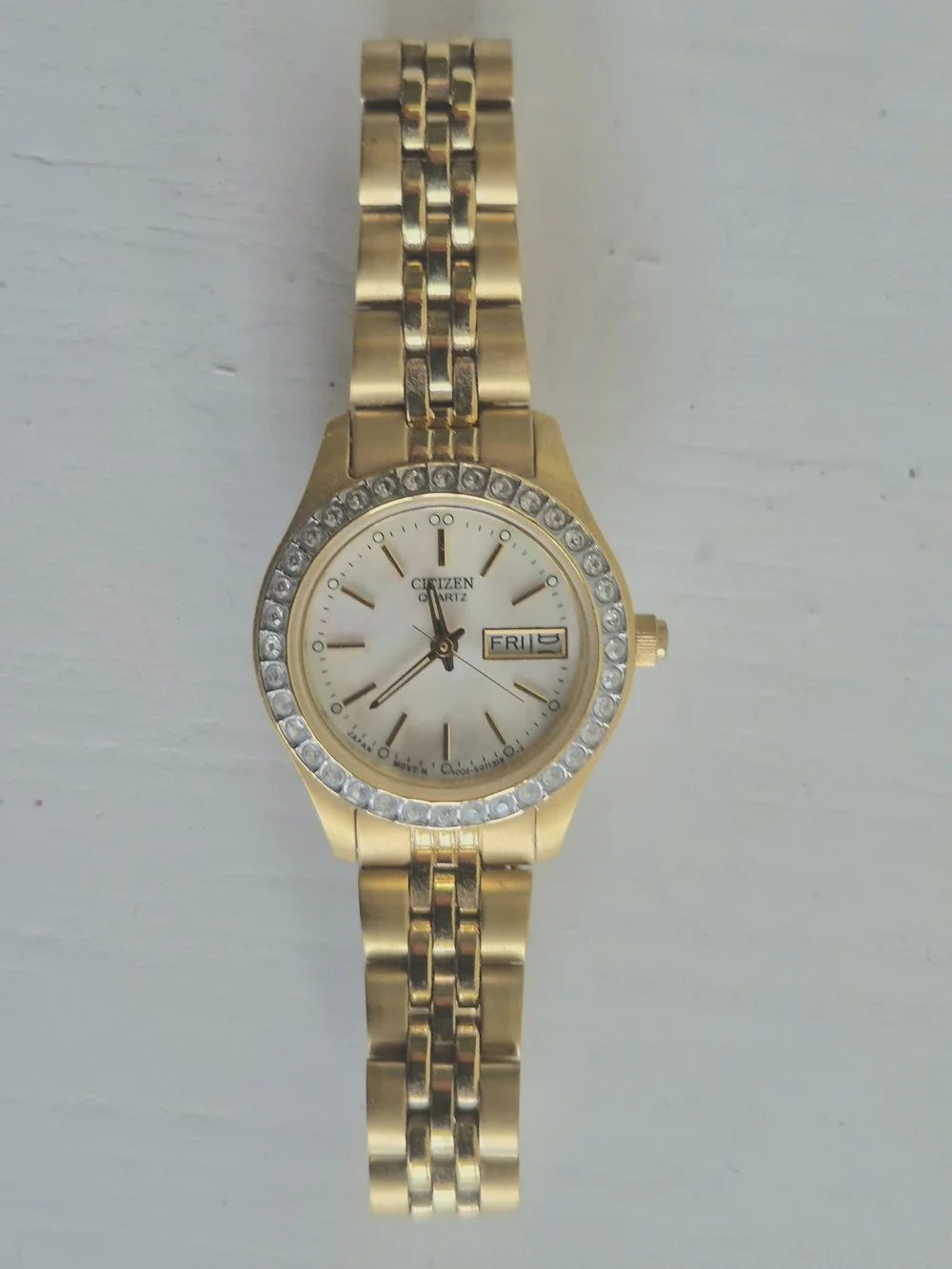 Citizen Gold-Tone Women's Crystal Bezel Bracelet Watch